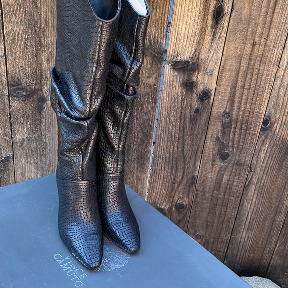 Vince Camuto Slouchy Leather Boots - Picture 2 of 6